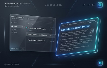 Undock Engine Chrome Web Store promotional graphic
